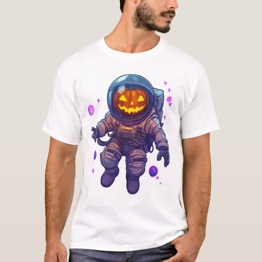 ジャック・オ・ランタン宇宙飛行士 Tシャツ (正面)