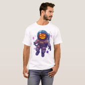 ジャック・オ・ランタン宇宙飛行士 Tシャツ (正面フル)