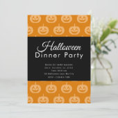 ジャック・オ・ランタン柄のハロウィンディナー・パーティー 招待状 (スタンド正面)