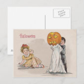 ジャック・オ・ランタン かぼちゃ おばけ トリック・オア・トリート ポストカード (正面/裏面)