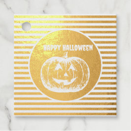 ジャック・オ・ランタン・カボチャストライプの フェイバータグ