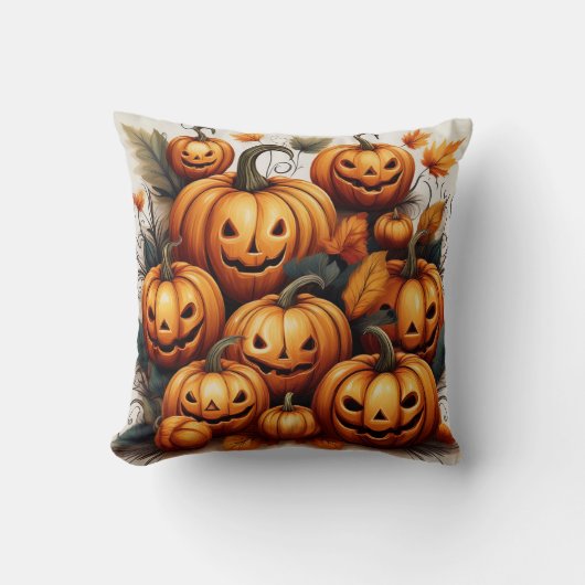 ジャック・オ・ランタン クッション (正面)
