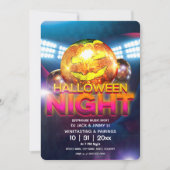 ジャック・オ・ランタン ディスコボール ハロウィンパーティー 招待状 (正面)