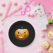 ジャック・オ・ランタン ハロウィンの夜 ペーパープレート (パーティー)