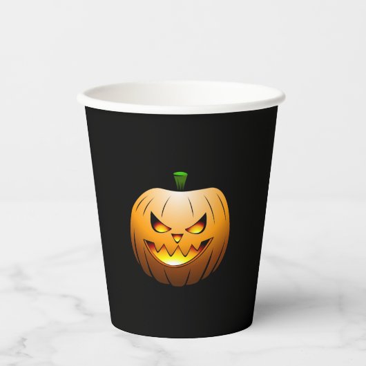 ジャック・オ・ランタン ハロウィンの夜 紙コップ (正面)