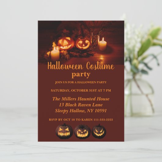 ジャック・オ・ランタン ハロウィンパーティー 招待状 (スタンド正面)