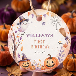 ジャック・オ・ランタン・ハロウィン・バースデーパーティーのお礼タグ フェイバータグ