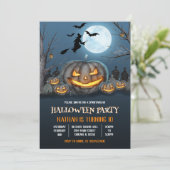ジャック・オ・ランタン・ハロウィーン誕生日パーティー 招待状 (スタンド正面)
