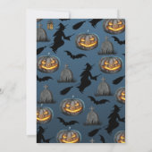 ジャック・オ・ランタン・ハロウィーン誕生日パーティー 招待状 (裏面)