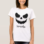 ジャック・オ・ランタン・パンプキン・フェイス・ハロウィン Tシャツ (正面)