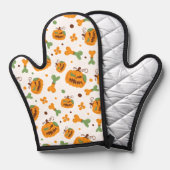 ジャック・オ・ランタン&ボーンズ不気味ハロウィーン 鍋つかみ (正面/裏面)