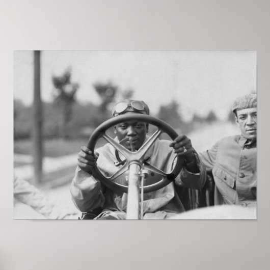 ジャック・ジョンソンがトーマス・フライヤーを運転 ポスター (正面)