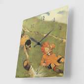 ジャック&ジルはヒル·ライムを落ちて子供部屋 スクエア壁時計 (傾斜)