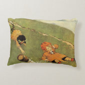 ジャック&ジルは丘の下に落ちた子供部屋韻 アクセントクッション (裏面)