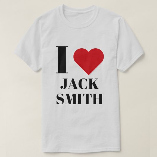 ジャック・スミスが大好き Tシャツ (デザイン正面)