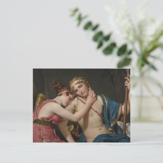ジャック・ダヴィッド「テレマコスとエウカリスとの別離」 ポストカード (スタンド正面)