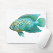 ジャック・デンプシーのシクリッド魚 マウスパッド (マウス)