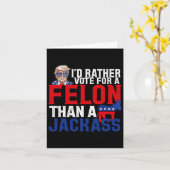 ジャック・トランプの囚人というよりはフェロンに投票する カード (黄色い花)