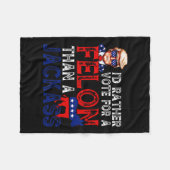 ジャック・トランプの囚人というよりはフェロンに投票する フリースブランケット (正面(横))