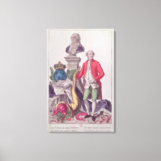 ジャック・ネッカーの呼び出し1789年7月16日 キャンバスプリント (正面)