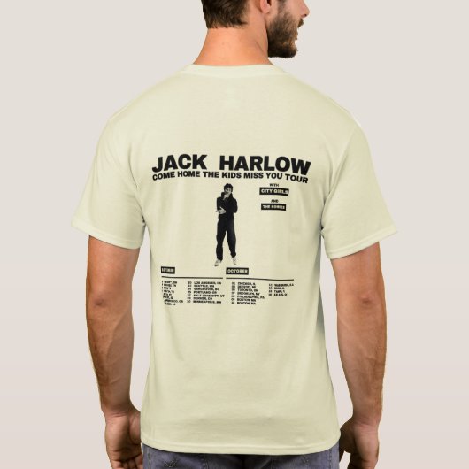 ジャック・ハロー来のホームザ・キッズユー恋しく思のツアー Tシャツ (裏面)