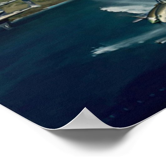 ジャック・フェローによるP-38稲妻の戦闘 ポスター (角)