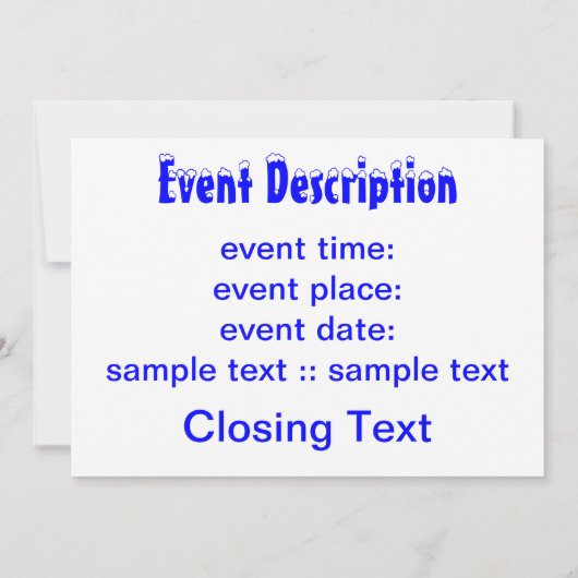 ジャック・フロスト 招待状 (裏面)