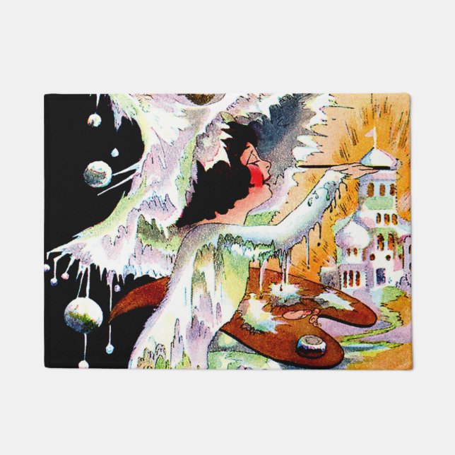 『ジャック・フ絵画ロスト』フェアリー・アート著M・T・ロス ドアマット (正面)