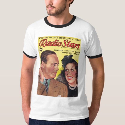 ジャック・ベニーメリーリビングストンの電波星1938年 Tシャツ (正面)