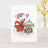 ジャック・ホーナー マウス クリスマス カード (黄色い花)