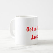 ジャック・ムグ、仕事をゲット！ コーヒーマグカップ (正面左)