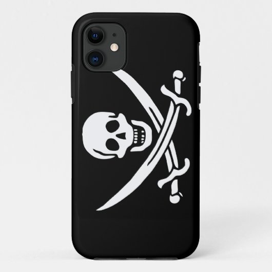 ジャック・ラッカム、ジョリーロジャー国旗、海賊 Case-Mate iPhoneケース (裏面)