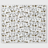 ジャック・ラッセおもしろいル・テリア・漫画 ラッピングペーパー (フラット)