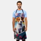 ジャック・ラッセルがパドルで：風光明媚な冒険 エプロン (着用した状態)