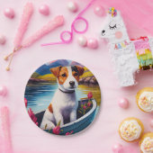 ジャック・ラッセルがパドルで：風光明媚な冒険 ペーパープレート (パーティー)