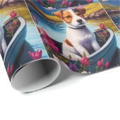 ジャック・ラッセルがパドルで：風光明媚な冒険 ラッピングペーパー (ロールコーナー)