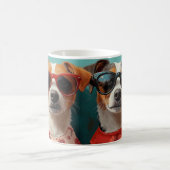 ジャック・ラッセルとハートバラバレンタインデー コーヒーマグカップ (中央)