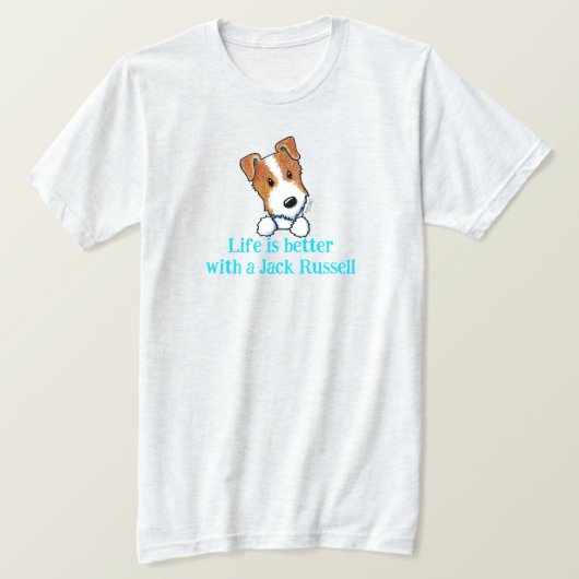 ジャック・ラッセルの人生は良い Tシャツ (デザイン正面)