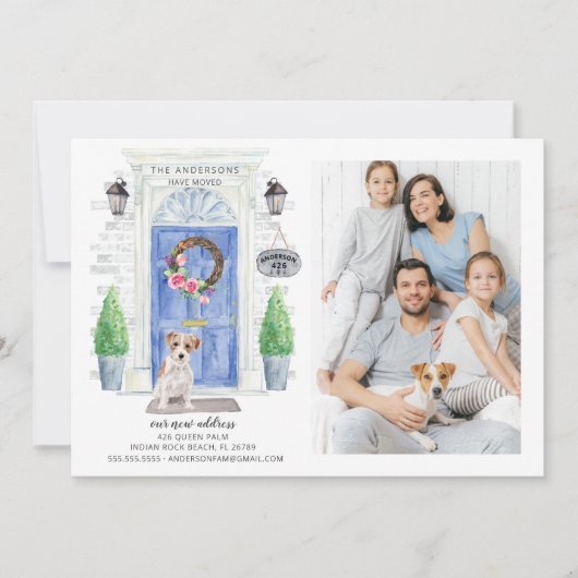 ジャック・ラッセルの玄関先の動きの発表 招待状 (正面)