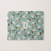 ジャック・ラッセルズはテニスボールのハートをかわいい犬の柄に ジグソーパズル (横)