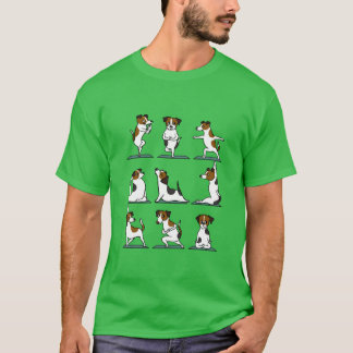 ジャック・ラッセルテリア ヨガ男子 Tシャツ