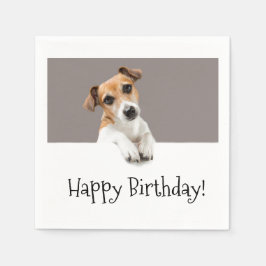 ジャック・ラッセル子犬かわいい愛らしい甘い スタンダードカクテルナプキン