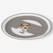 ジャック・ラッセル子犬かわいい愛らしい甘い ペーパープレート (アングル)