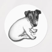 ジャック・ラッセル子犬10歳 ラベル (デザイン1)