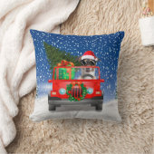 ジャック・ラッセル犬とクリスマスプレゼント クッション (ブランケット)