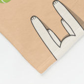 ジャック・ラッセル犬の桃または任意の色モノグラムの フリースブランケット (角)