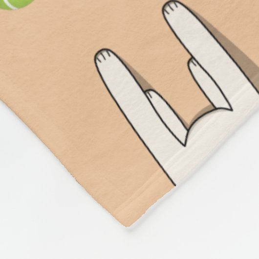 ジャック・ラッセル犬の桃または任意の色モノグラムの フリースブランケット (角)