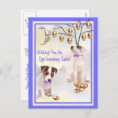 ジャック・ラッセル・エッグ – Tranormal Easter Wishes シーズンポストカード (正面/裏面)