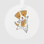 ジャック・ラッセル・クリスマスドッグ冬獣犬 オーナメント (正面)
