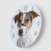 ジャック·ラッセル·テラー ラージ壁時計 (傾斜)